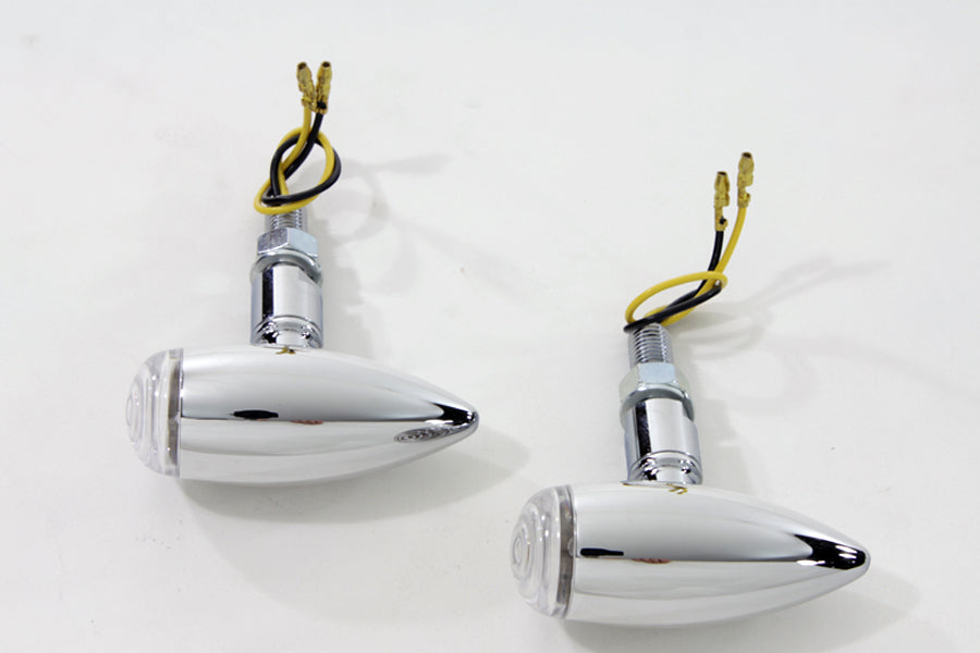 Mini LED Bullet Clear Lens Marker Lamp Set(SET)