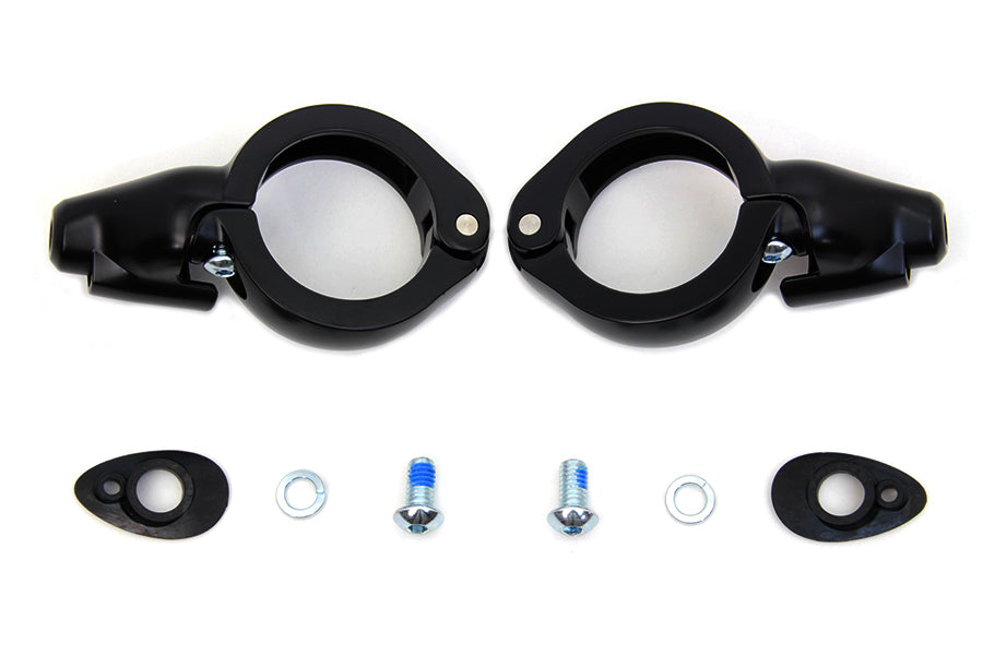 Black Turn Signal Relocation Kit 49mm Forks(KIT)