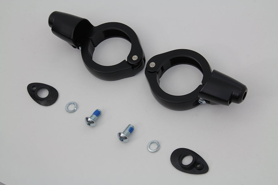 Black Turn Signal Relocation Kit 49mm Forks(KIT)