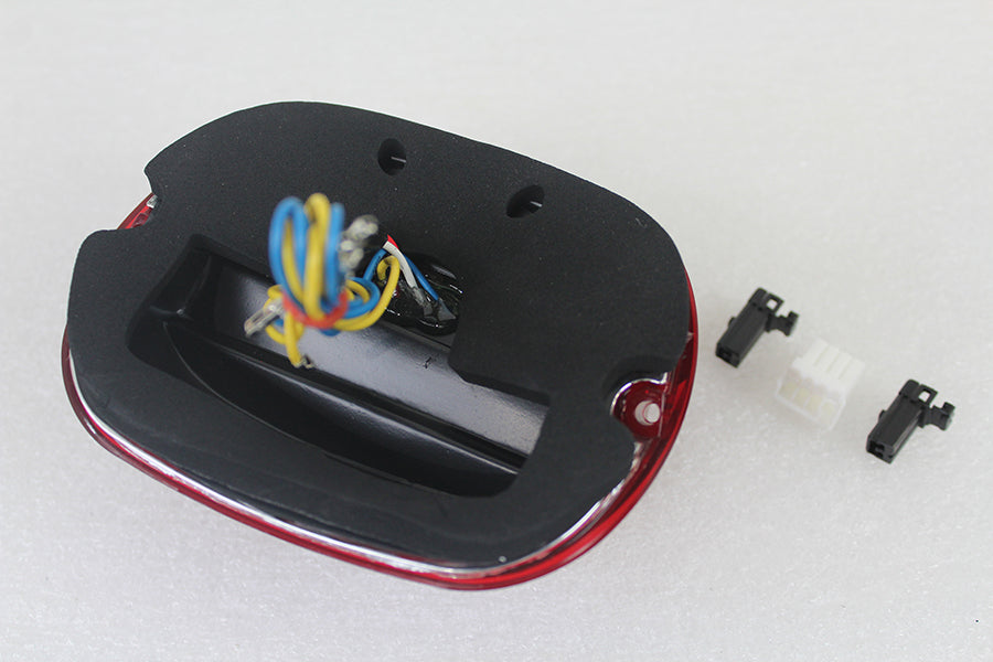 Red Lens Tail Lamp with LED Turn Signals(EA)