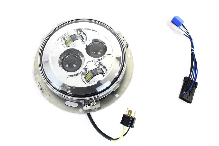 7 LED Headlamp Assembly Chrome(EA)