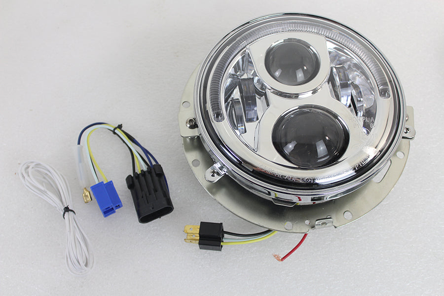 7 LED Headlamp Assembly Chrome(EA)