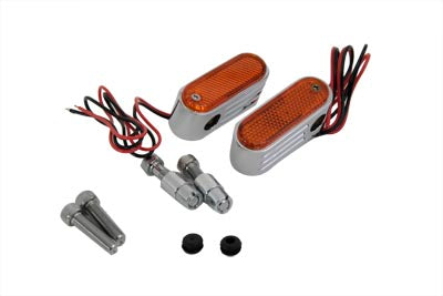 Chrome Marker Lamp Set with Amber Lens(SET)
