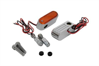 Chrome Marker Lamp Set with Amber Lens(SET)