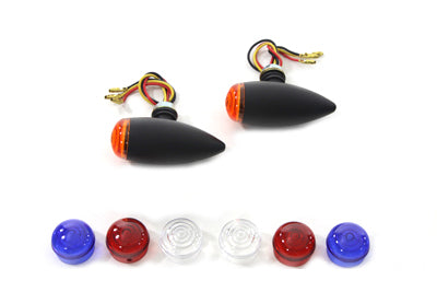 Mini LED Bullet Amber Lens Marker Lamp Set(SET)