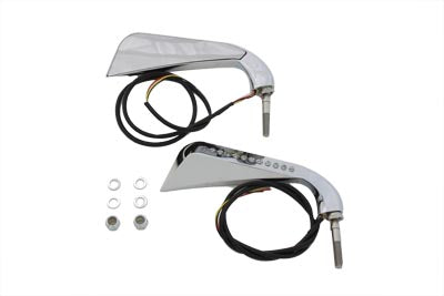 Evil Eye Mirror Set with Billet Stems(SET)