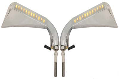 Evil Eye Mirror Set with Billet Stems(SET)