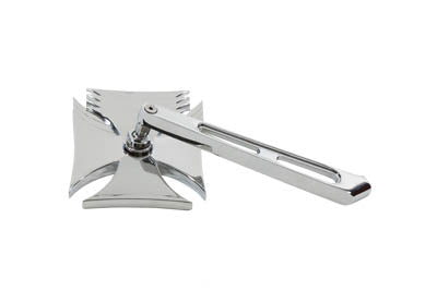 Chrome Maltese Mirror with Billet Girder Stem(EA)