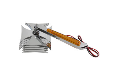 Chrome Maltese Mirror with Billet LED Stem(EA)