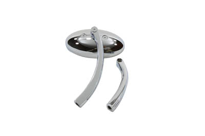 Chrome Oval Mirror with Solid Billet Stem(EA)
