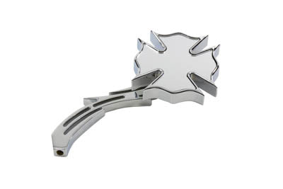 Chrome Firefighter Mirror with Billet Skull Stem(EA)