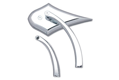 Chrome Spike Oval Mirror with Solid Billet Stems(EA)
