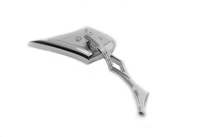 Chrome Spike Oval Mirror with Billet Twisted Stem(EA)