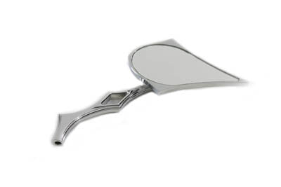 Chrome Spike Oval Mirror with Billet Twisted Stem(EA)
