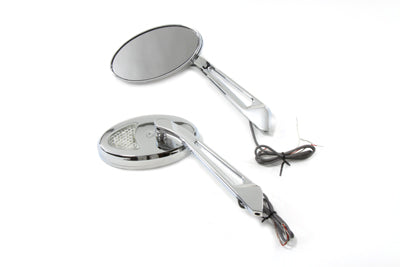 Ellipse Mirror Set with LED Turn Signal(SET)