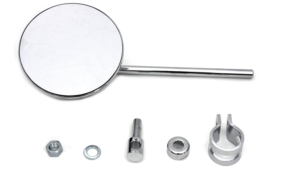Replica Round Mirror with Round Stem Chrome(EA)