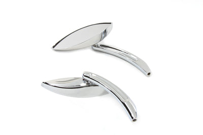 Snake Eye Mirror Set with Billet Curved Stems(SET)