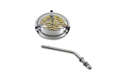 Round Flame Mirror Chrome(EA)