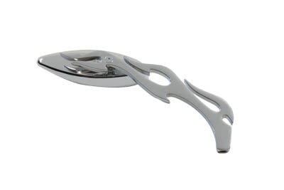 Tear Drop Mirror with Billet Flame Stem Chrome(EA)