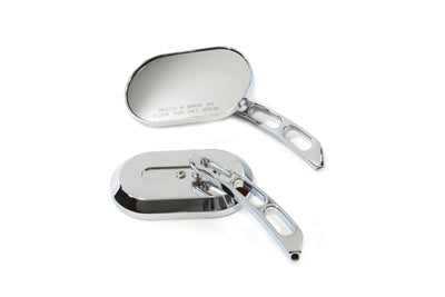 Oblong Mirror Set Chrome Billet(SET)