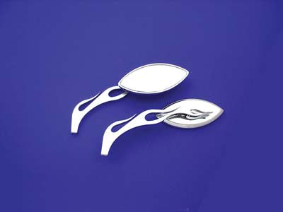 Druid Mirror Set Oval Flame Style with Billet Stem(SET)