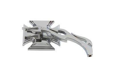 Chrome Maltese Mirror with Billet Flame Stem(EA)