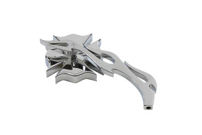 Chrome Firefighter Mirror with Billet Flame Stem(EA)