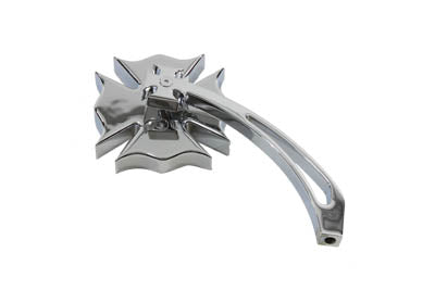 Chrome Firefighter Mirror with Billet Maltese Stem(EA)