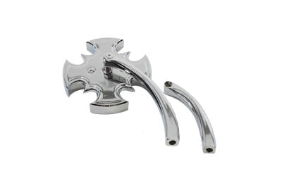 Rotar Mirror Chrome with Billet Curved Stem(EA)