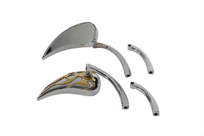 Chrome Billet Tear Drop Mirror Set(SET)