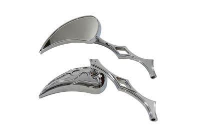 Chrome Billet Tear Drop Mirror Set(SET)