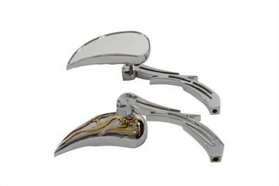 Chrome Billet Tear Drop Mirror Set(SET)