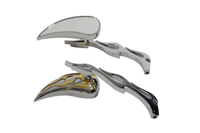 Chrome Billet Tear Drop Mirror Set(SET)