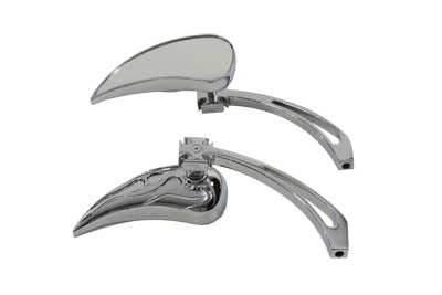 Chrome Billet Tear Drop Mirror Set(SET)
