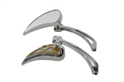 Chrome Billet Tear Drop Mirror Set(SET)