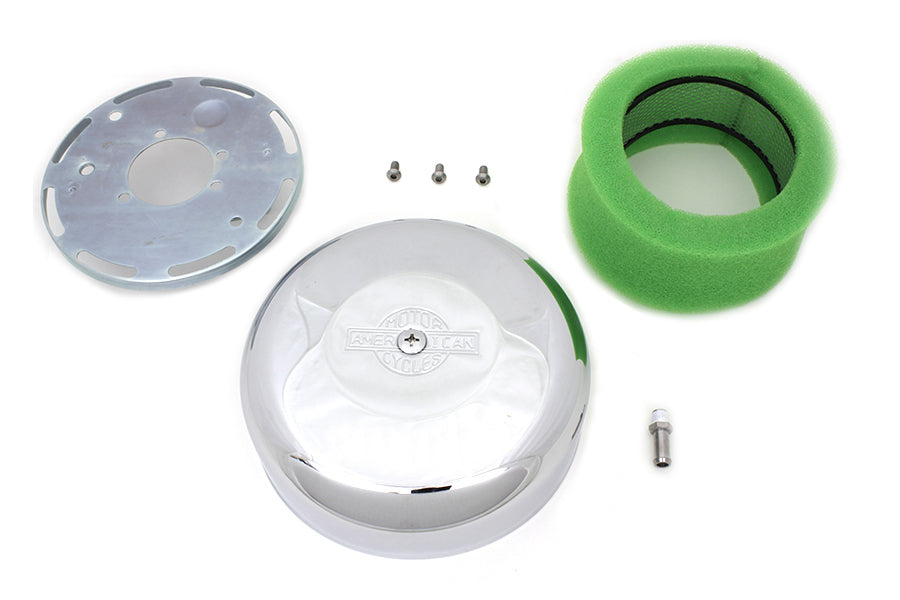 Round Air Cleaner Assembly Chrome(KIT)