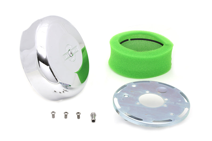 Round Air Cleaner Assembly Chrome(KIT)