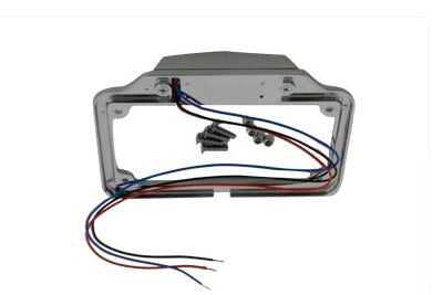 License Plate Frame Chrome Billet with LED Red Top Lamp(EA)