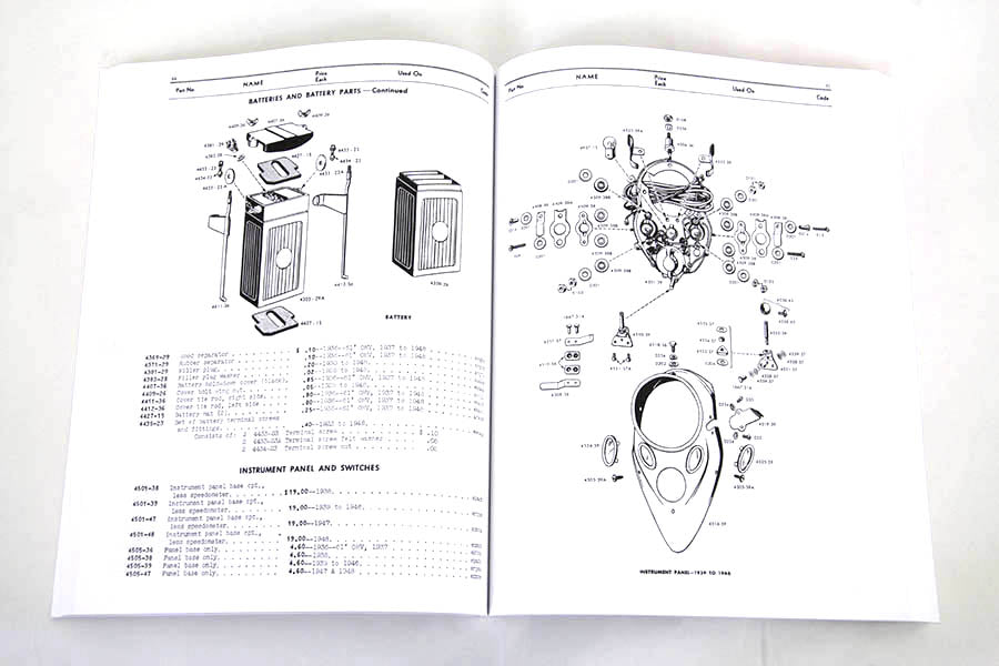 1936-1947 Knucklehead and 1937-1948 UL Parts Book(KIT)