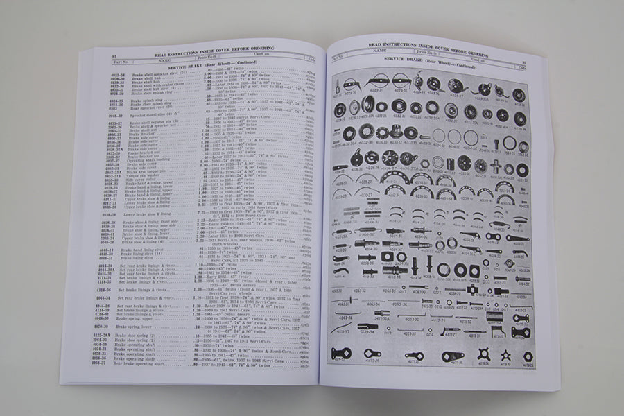 1930-1936 VL and 1936-1941 OHV Parts Book(EA)