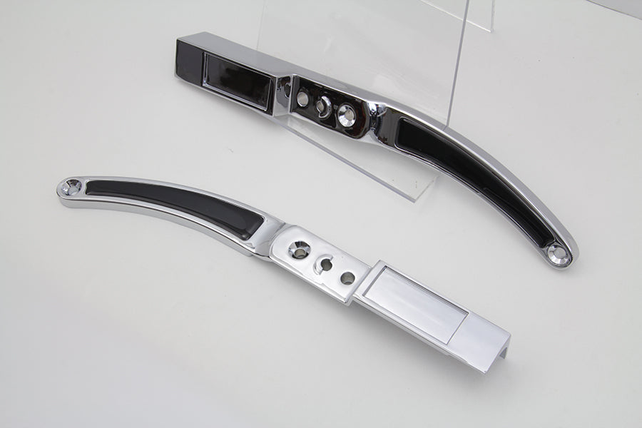 Rear Fender Strut Set Chrome with Black Inserts(SET)