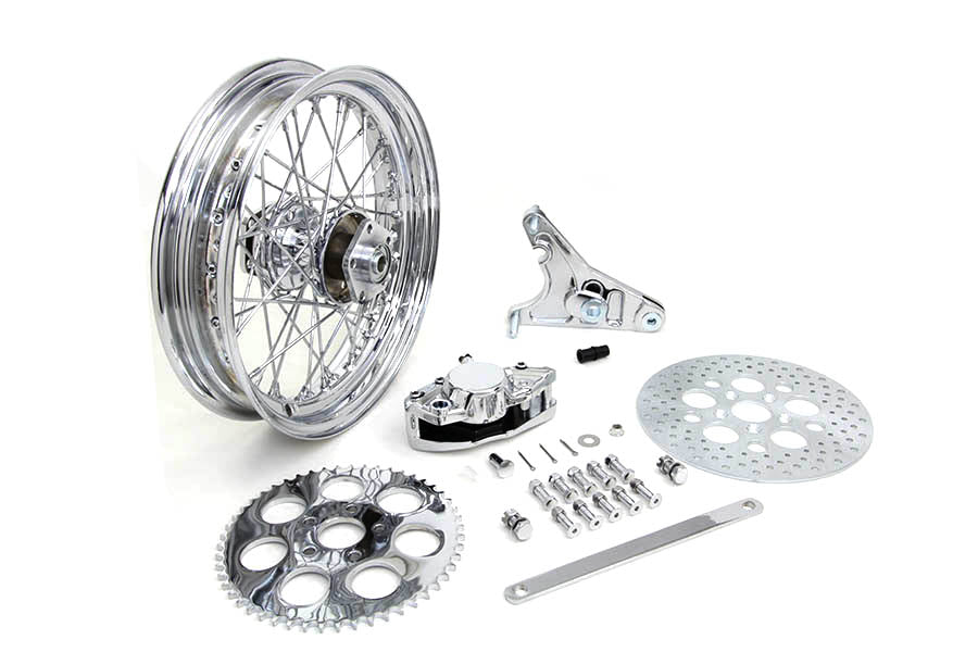 16 x 3.00 Rear Wheel Kit with Caliper Chrome(KIT)