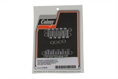 Chrome Outer Primary Cover Screw Set Stock(KIT)