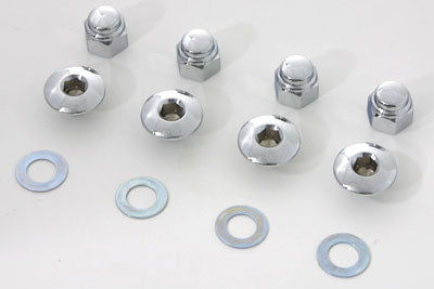 Rocker Shaft End Nut Stock Allen Type Chrome(KIT)