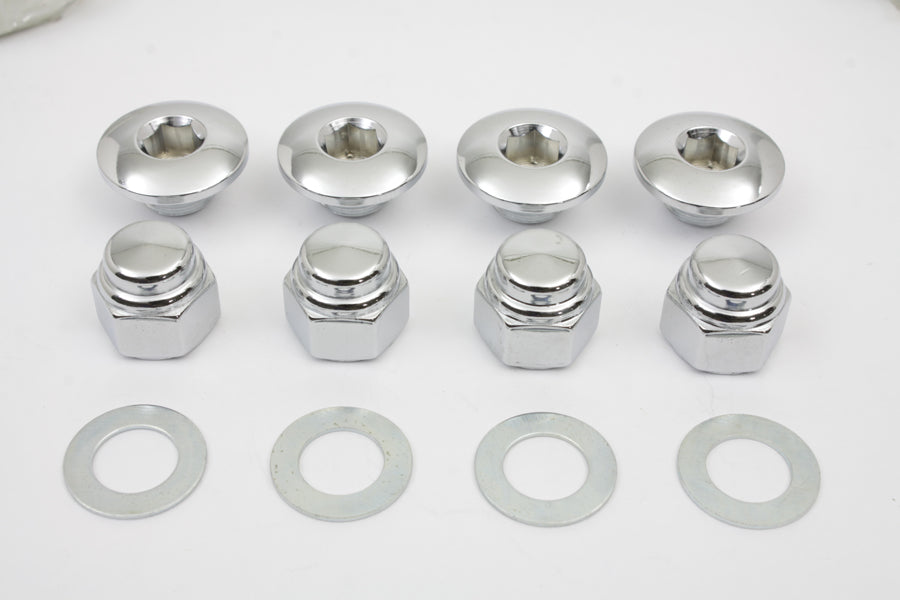 Rocker Shaft End Nut Stock Allen Type Chrome(KIT)
