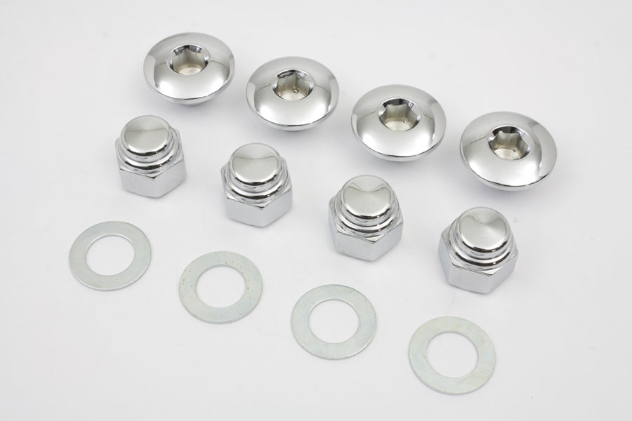 Rocker Shaft End Nut Stock Allen Type Chrome(KIT)