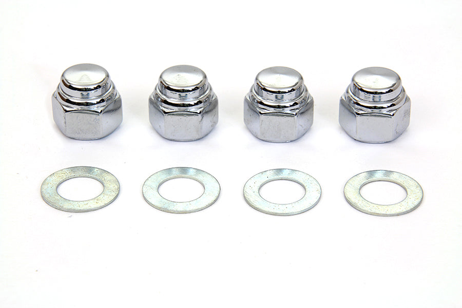 Rocker Shaft Chrome End Cap Type Nut with Washers(SET)