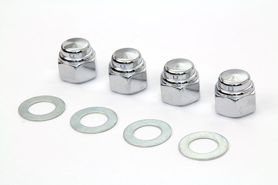 Rocker Shaft Chrome End Cap Type Nut with Washers(SET)