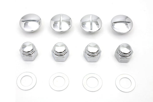 Rocker Arm Slotted Chrome Cover Plug Kit(KIT)