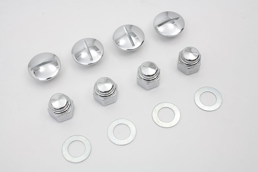 Rocker Arm Slotted Chrome Cover Plug Kit(KIT)